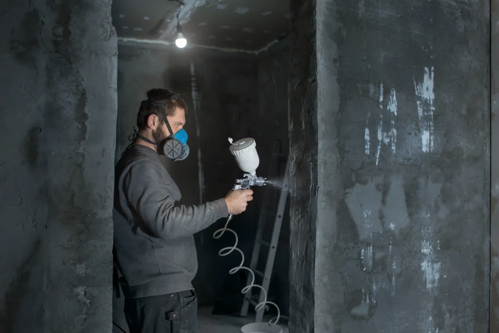 How To Paint Walls With Spray Gun Four Seasons Painting Interior & Exterior Painting 4