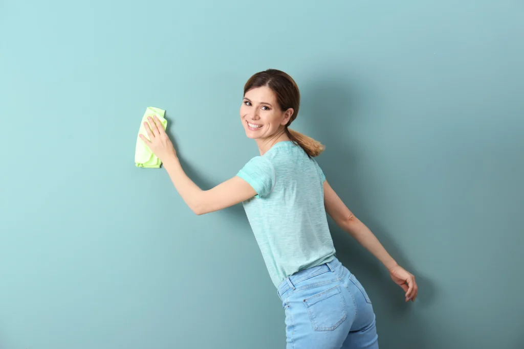 how do you wash walls painted with flat paint Painesville Ohio