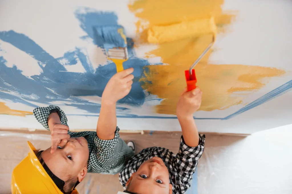 how to paint a ceiling with a roller Dublin Ohio