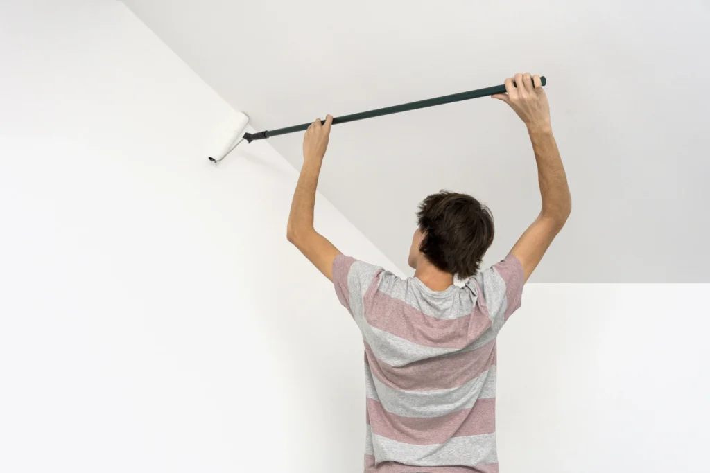 how to paint a ceiling with a roller Warren Ohio
